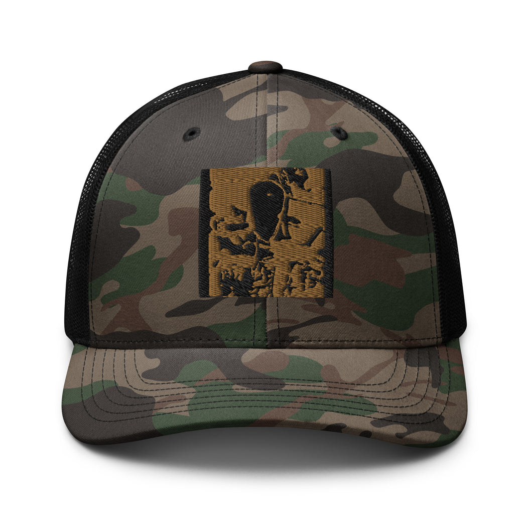 Camouflage trucker hat